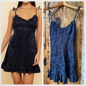 Shore Brand Sicily Midnight Blue Shell Tie Strap‎ Babydoll
Ruffle Mini Dress